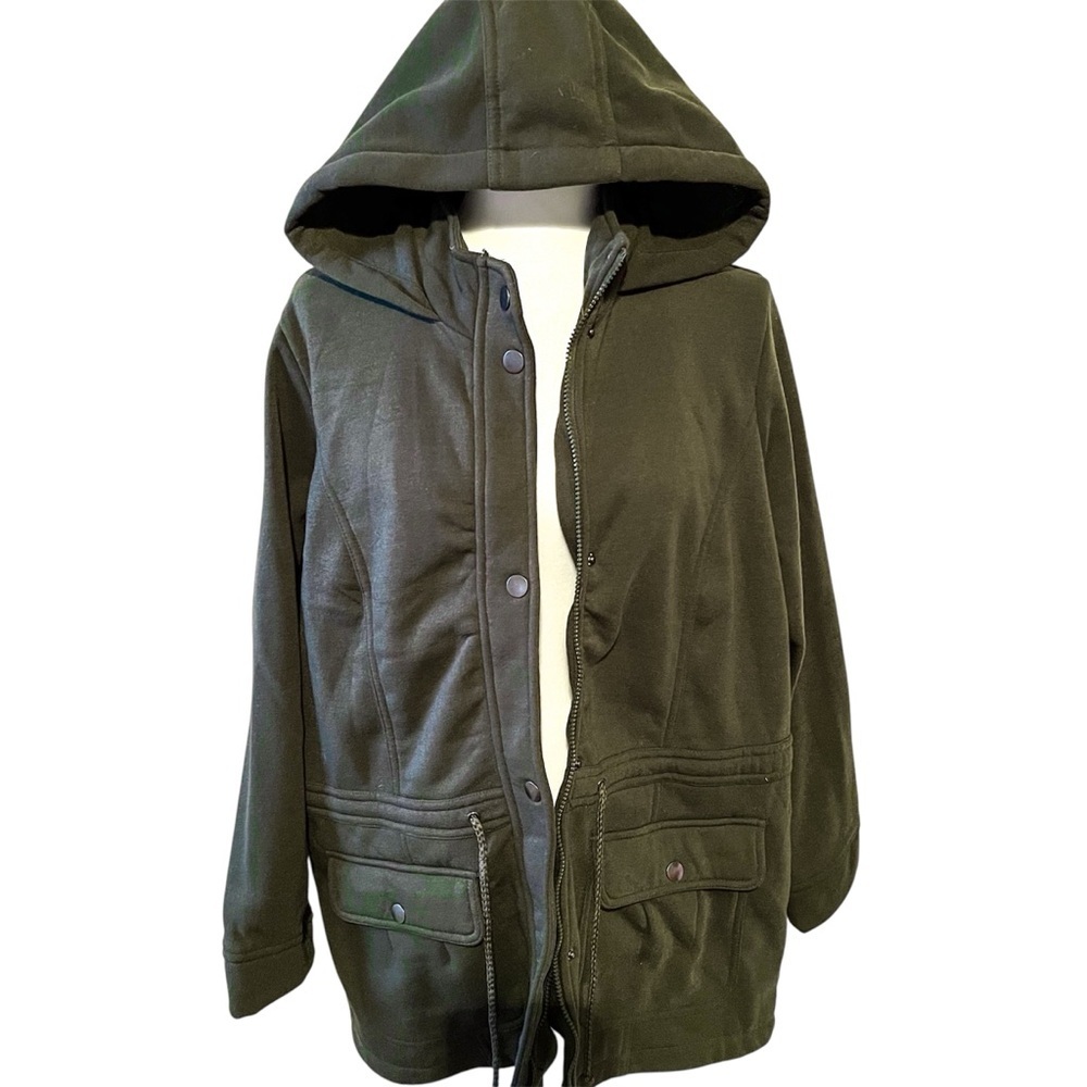 New Look Hooded Fleece Utility Jacket